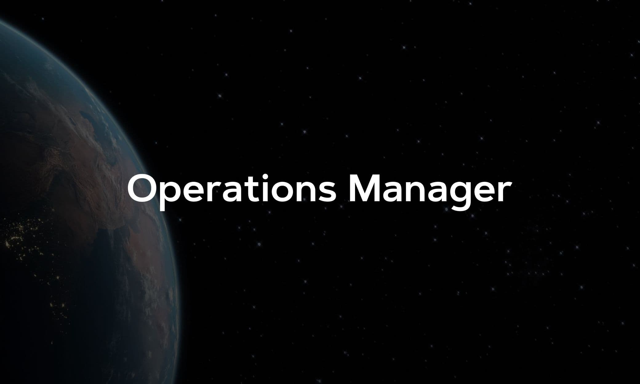 Operations Manager