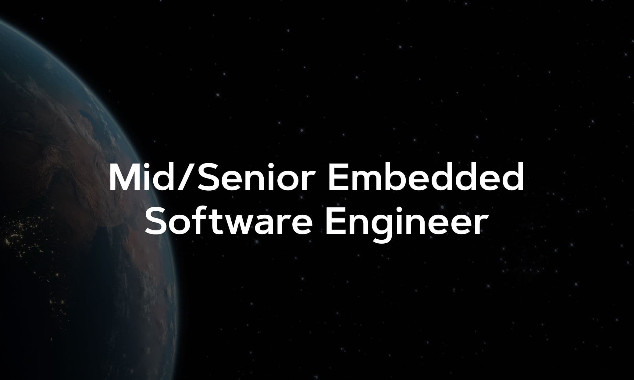 Mid/Senior Embedded Software Engineer
